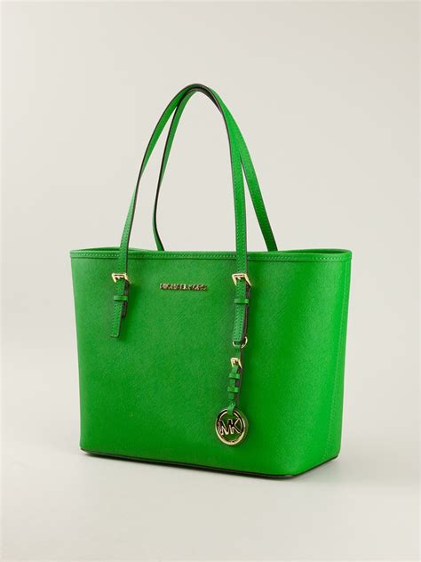 michael kors green tote bags